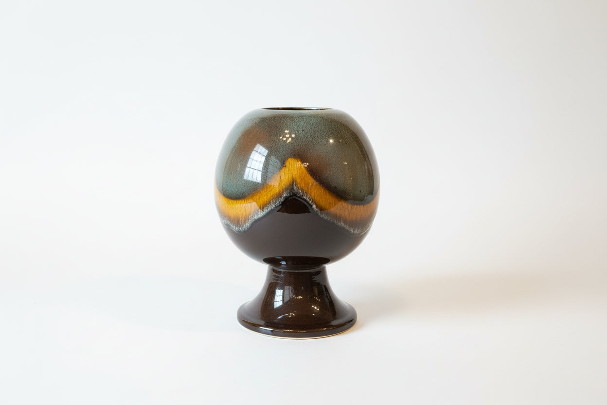 Decorative vase with gradient color on a white background