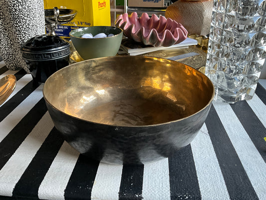 Brass Bowl with 3 Serving Pieces