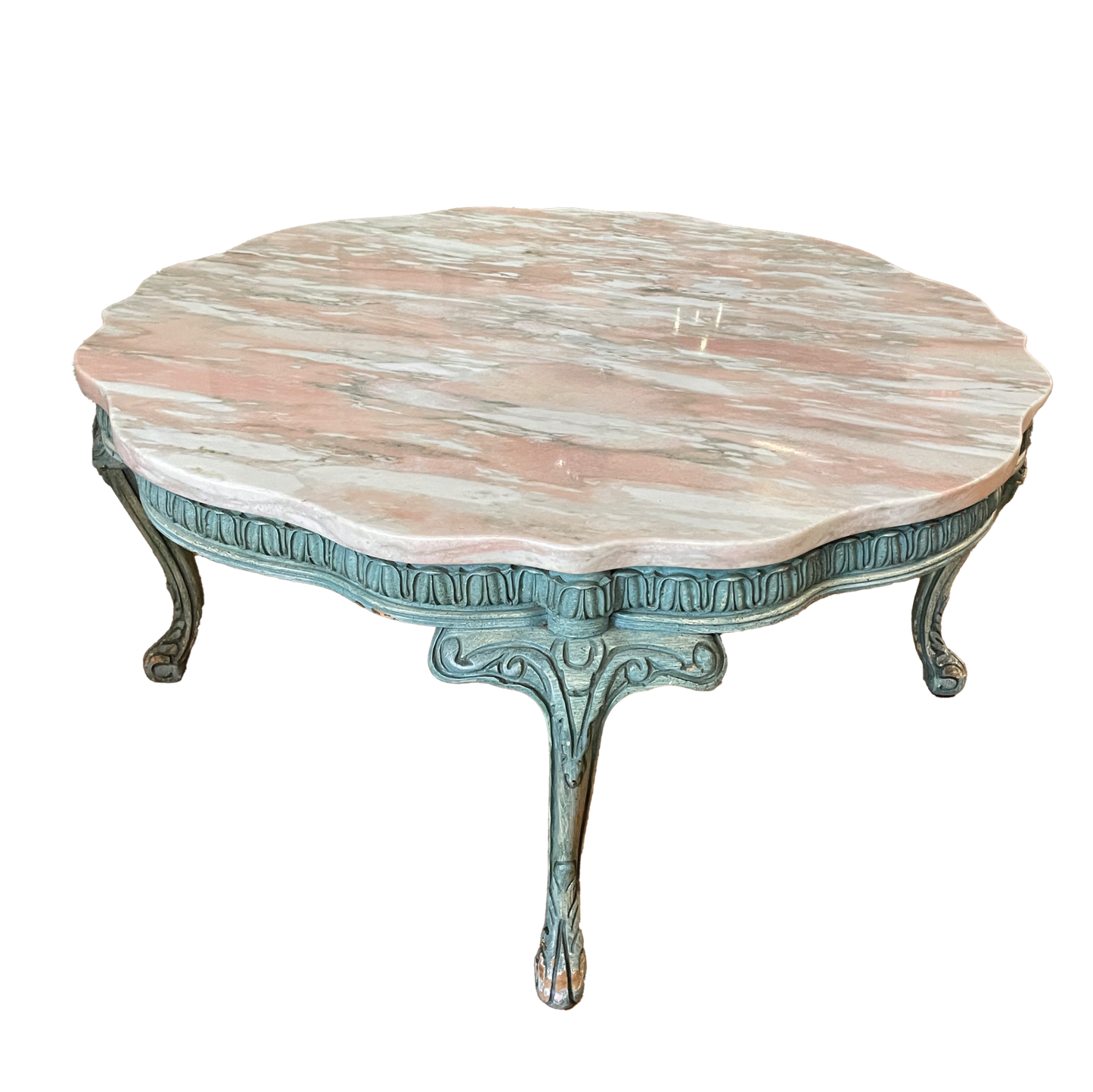 Pink Marble Coffee Table