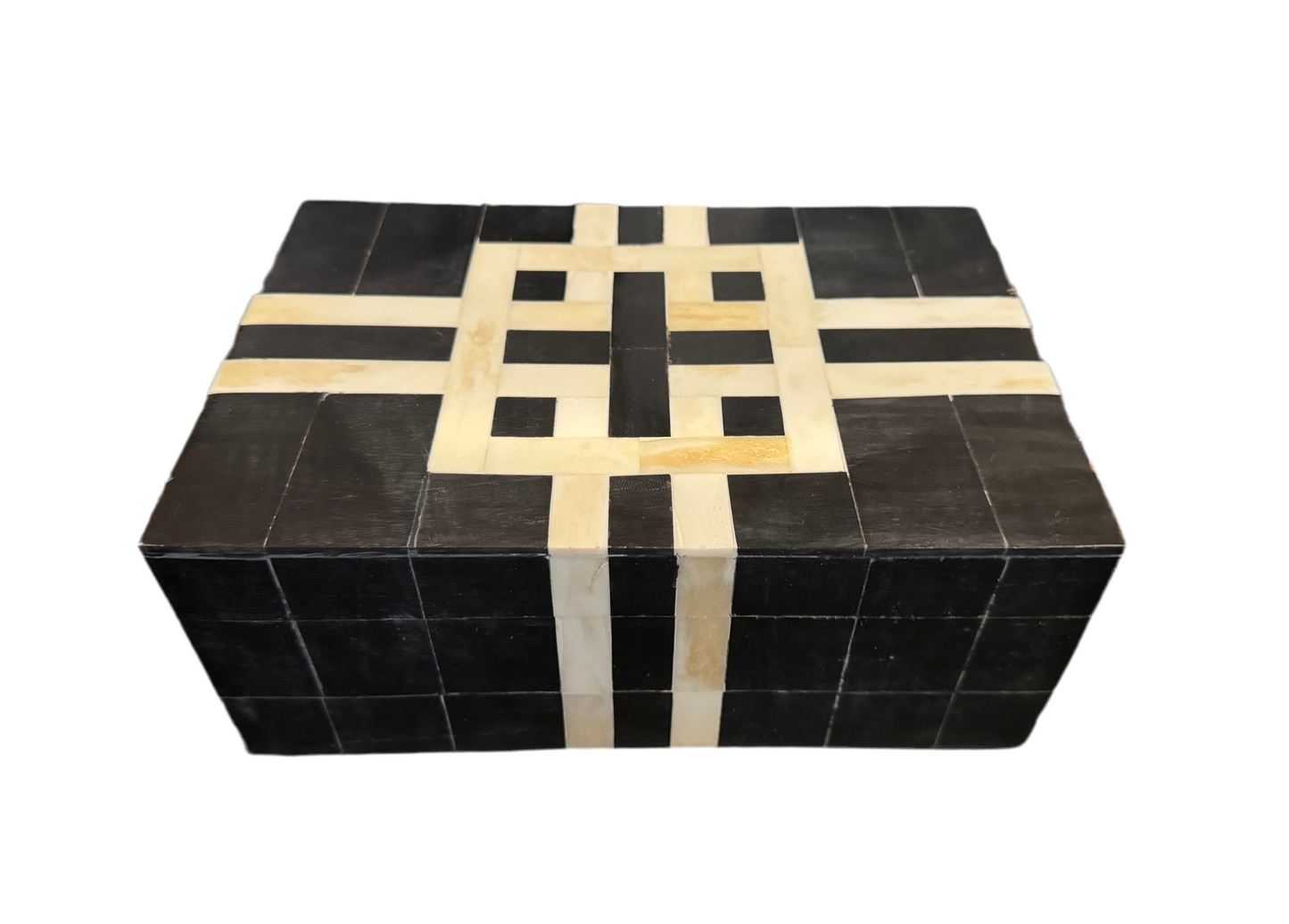 Small black and white decorative box
