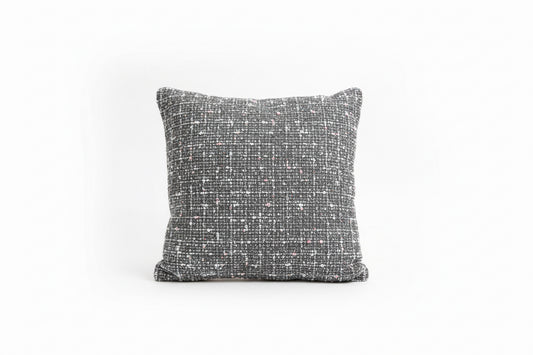 Gray sparkle pillow by The Vault Creative featuring a plush fabric with glittery, decorative design for stylish home decor.