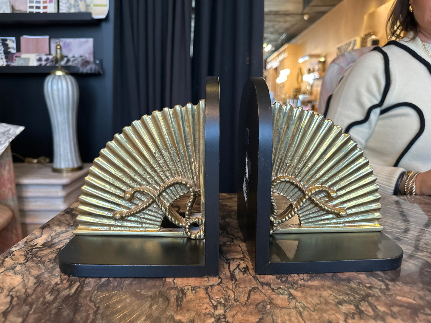 Vintage Fan Bookends