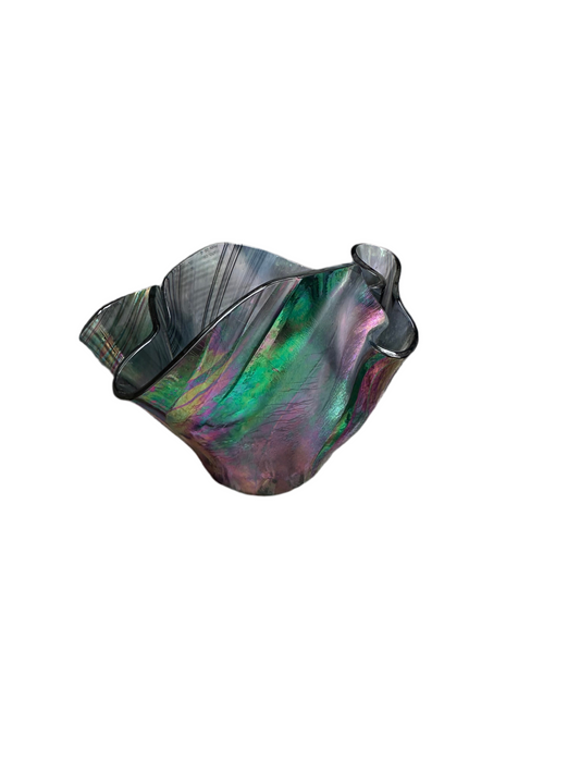 Hand Blown Carnival Glass Bowl