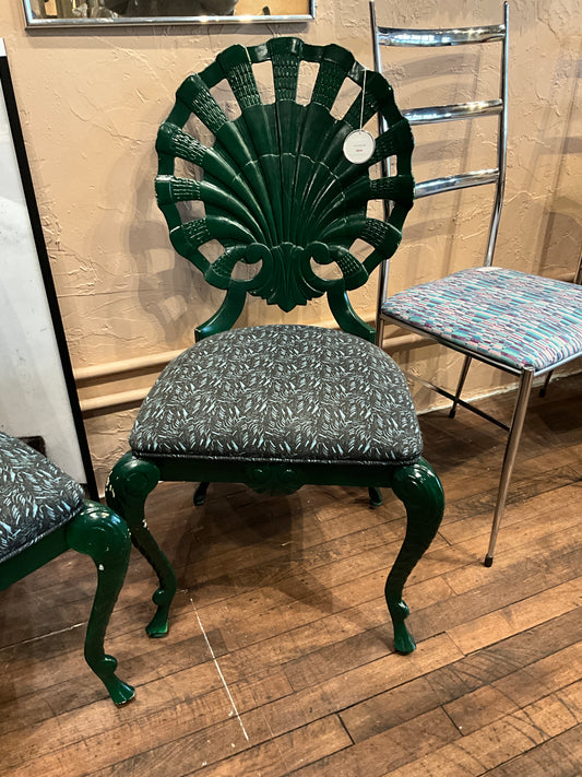 Green shell chair