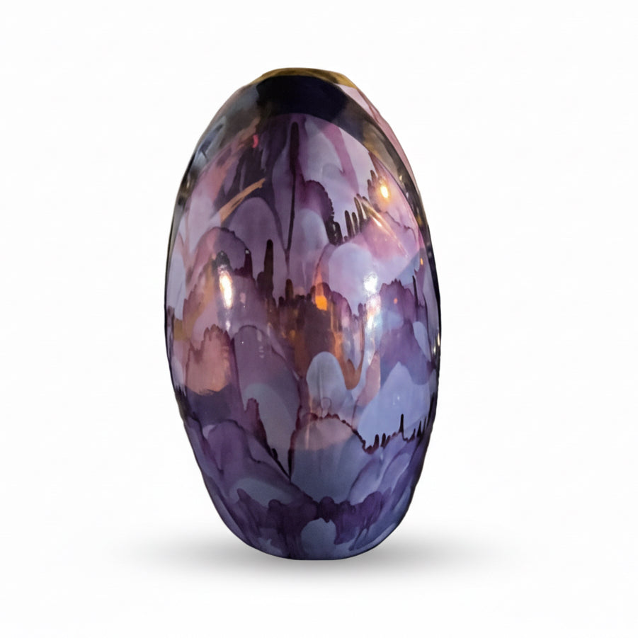 Purple Watercolor Large Vase