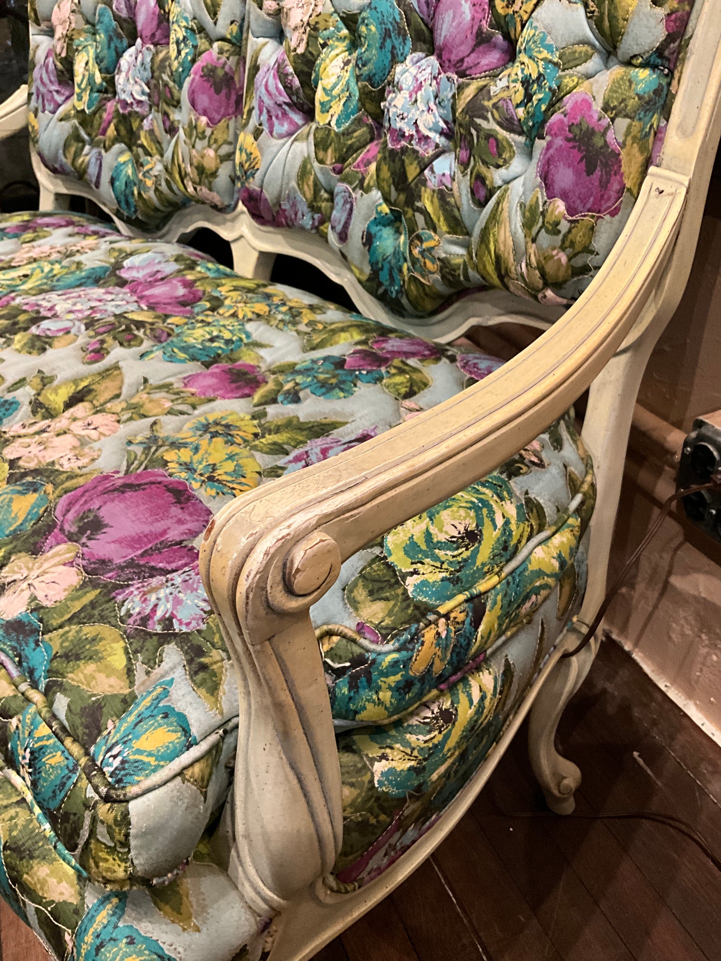 Flower small loveseat bench