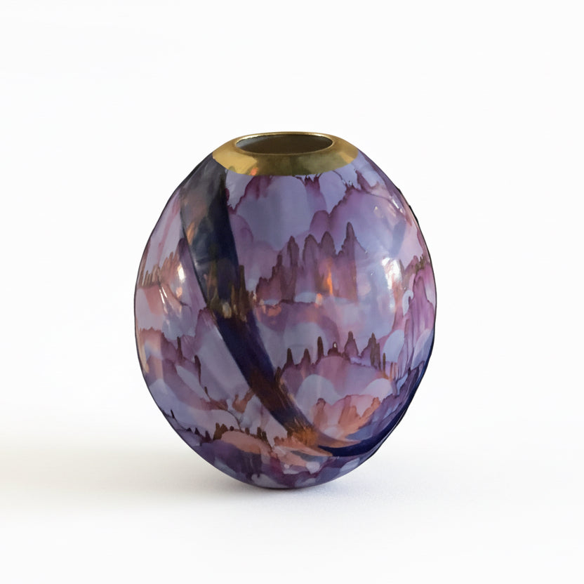 Purple Watercolor Large Vase