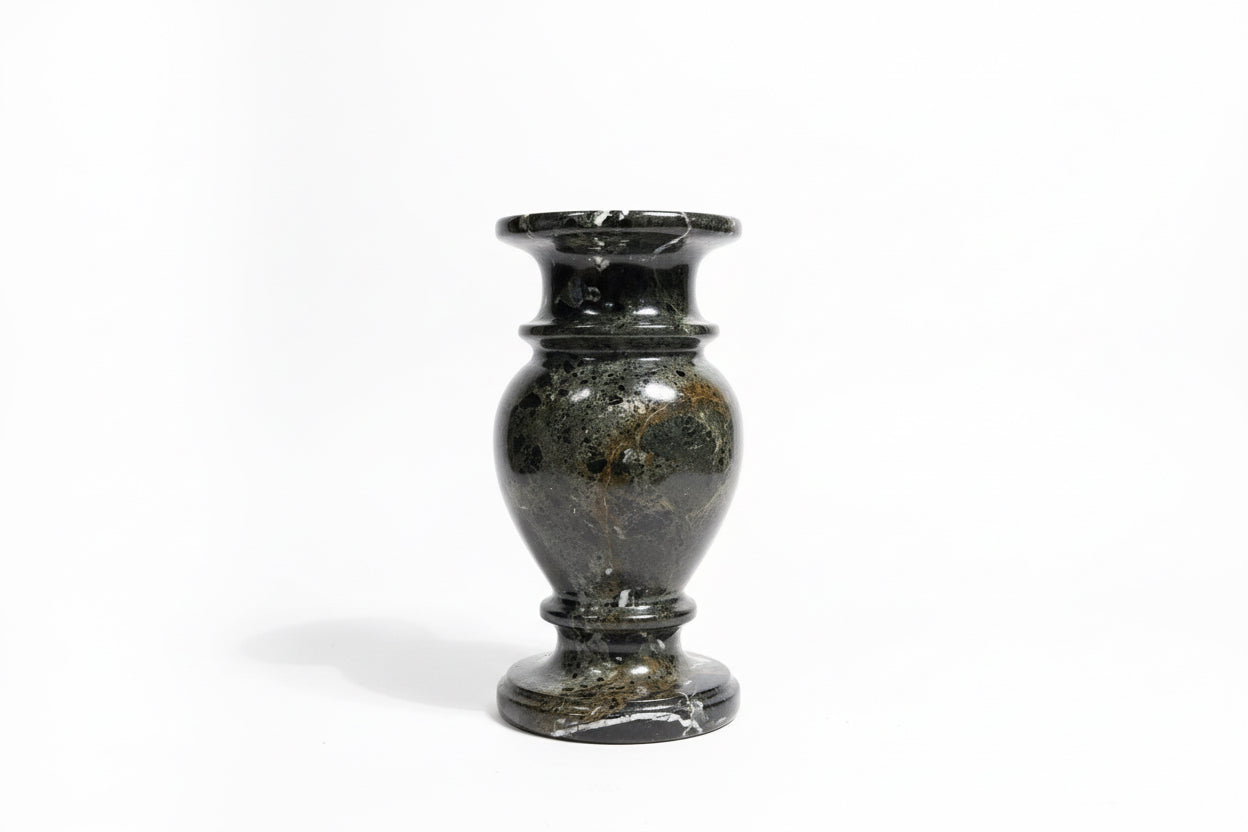 Vintage black marble vase