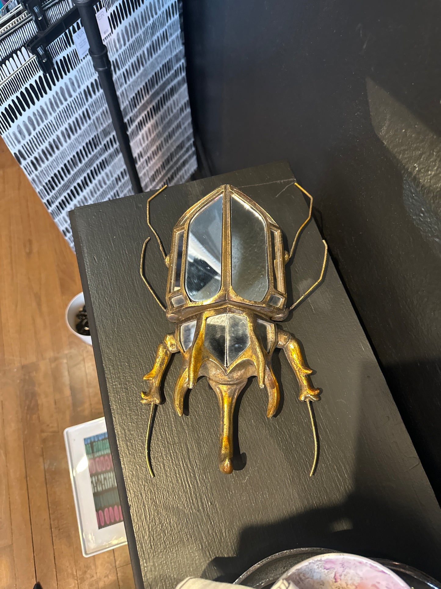 Vintage French Beetle Mirror