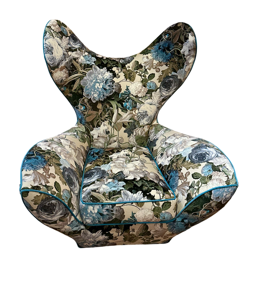 Floral Wing Back Chair