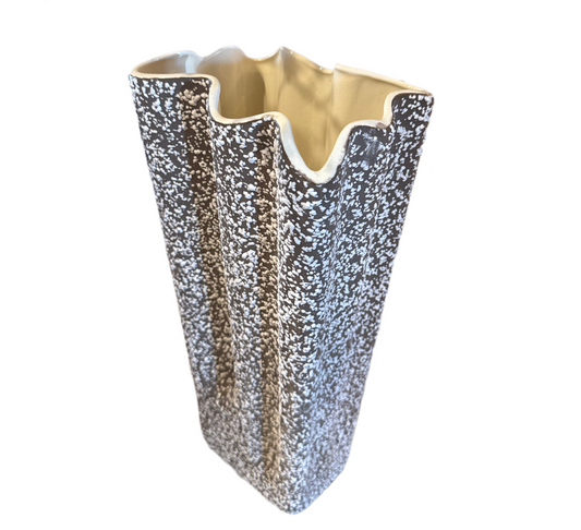 Taupe Spackle Vase