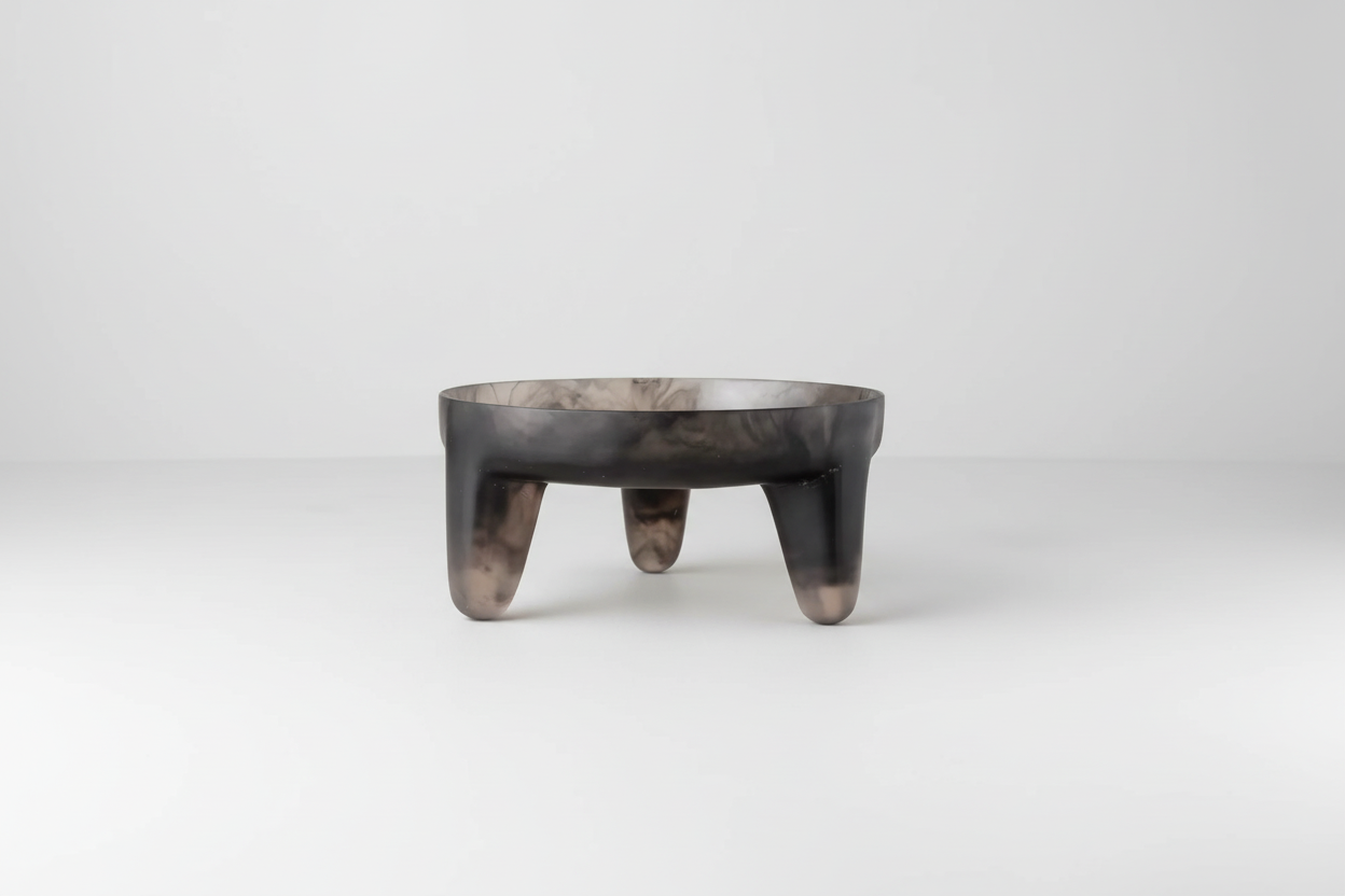 Flow Resin Structured Fruit Bowl | Smoke