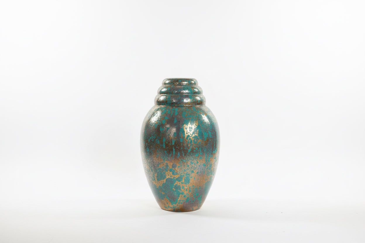 French Gold Splatter Vase