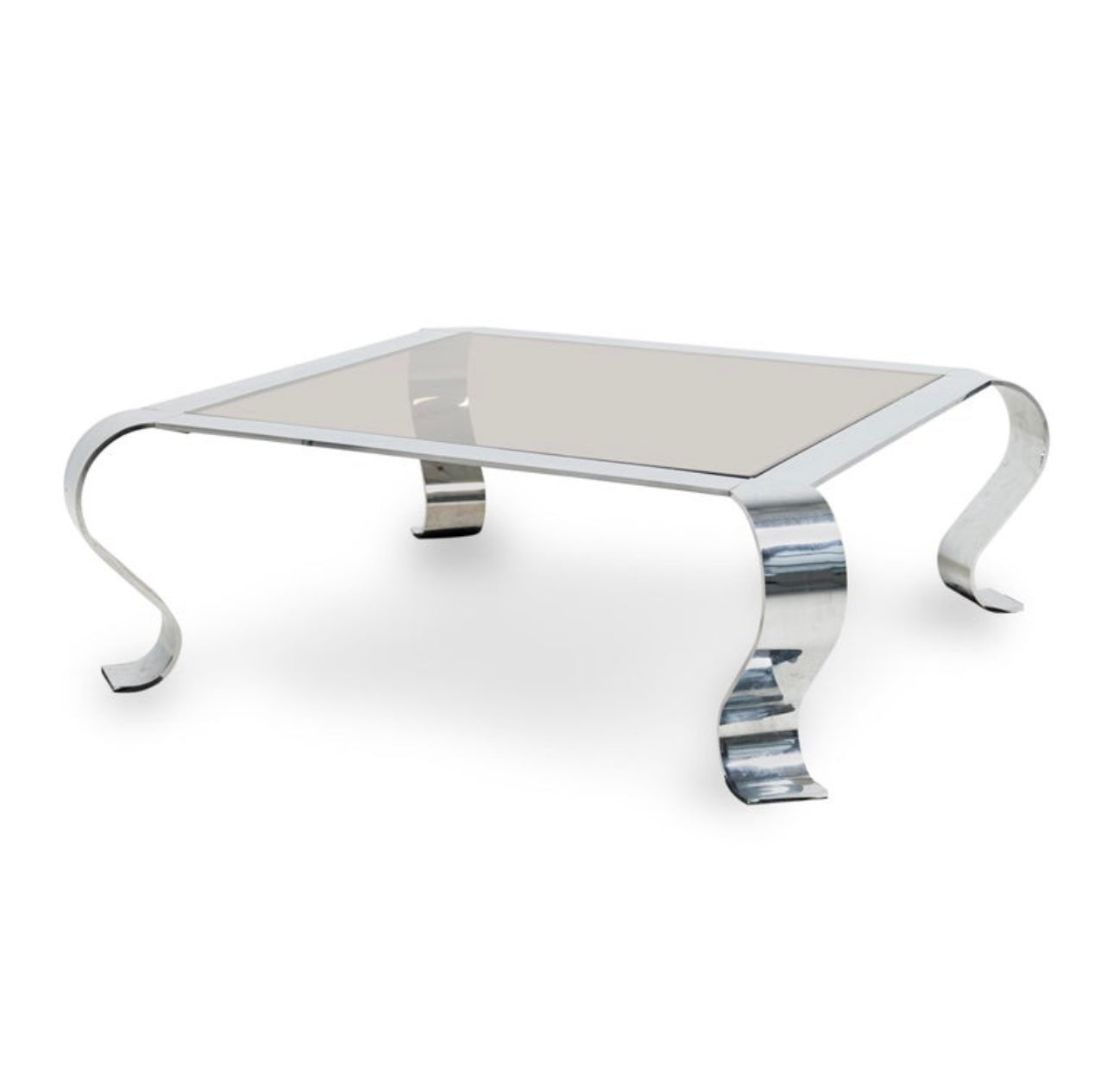 70’s Chrome and Smoked Glass Coffee Table