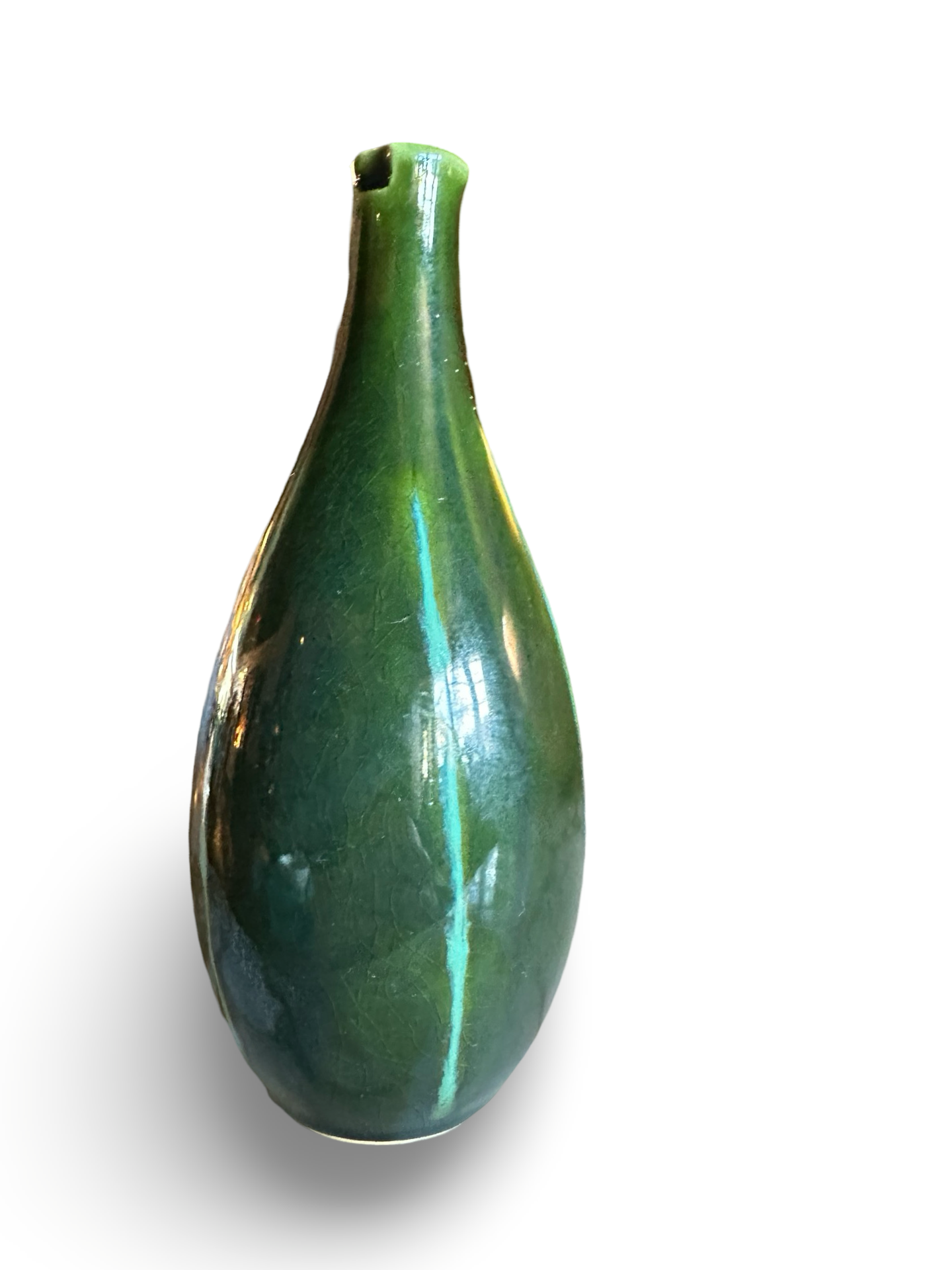 Small Ceramic Green Vase