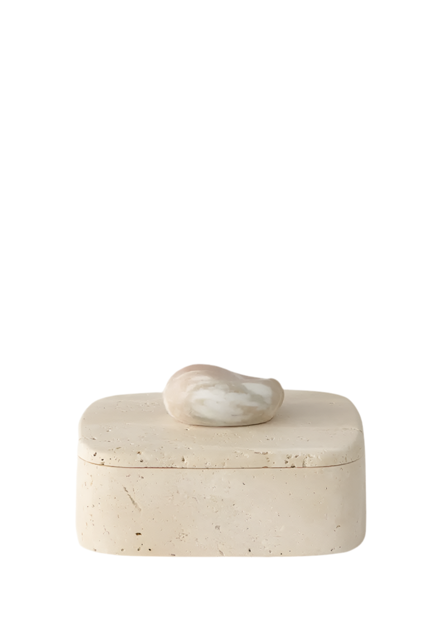Pietra Box Travertine & Rose