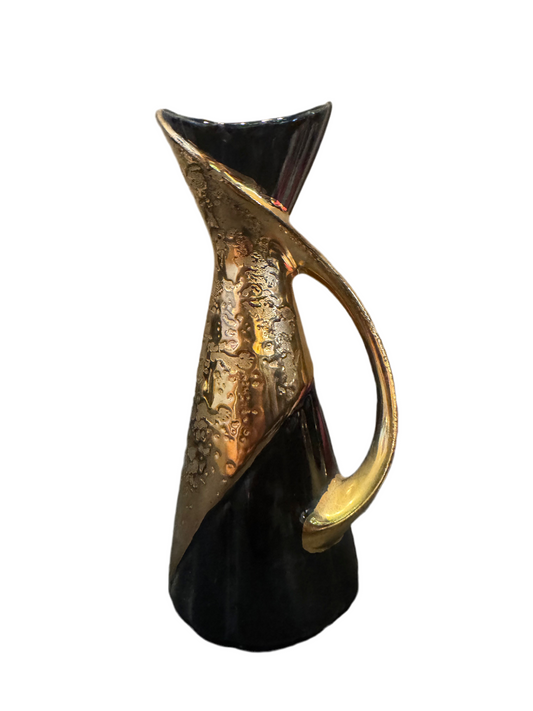 Black and Gold Handle Vase