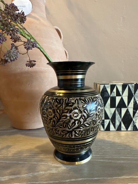 Brass Carved Vase