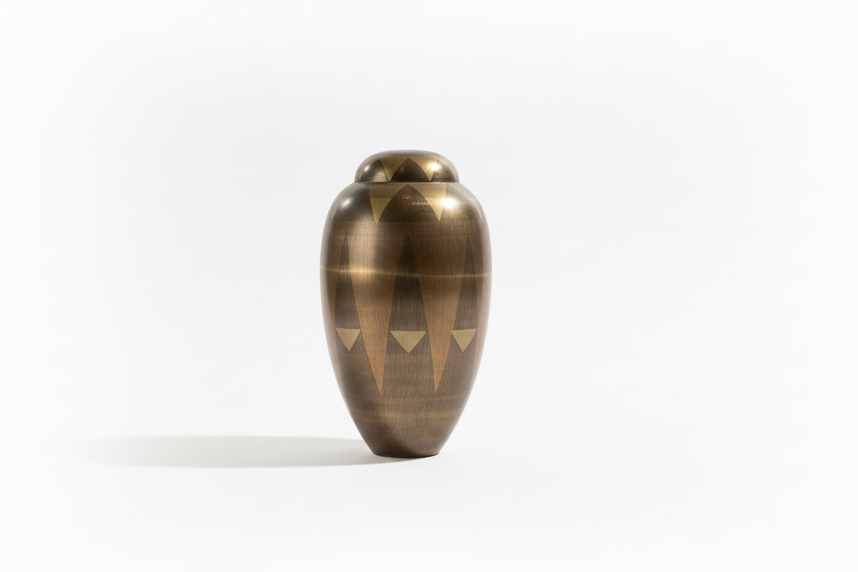 brass textured vase