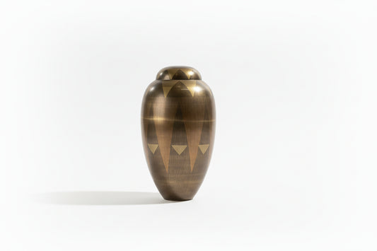 brass textured vase