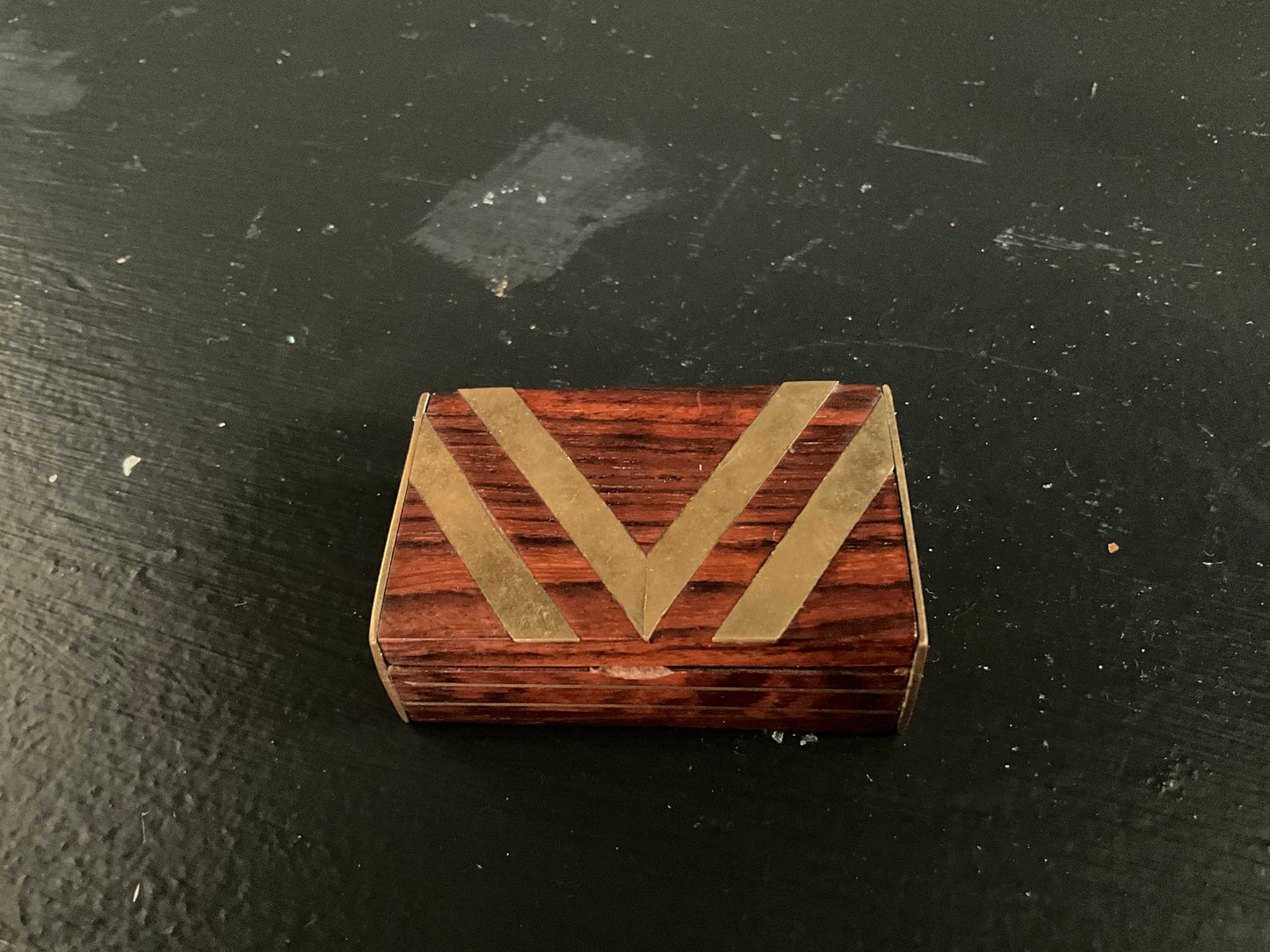 French Brass Inlay Mini Box
