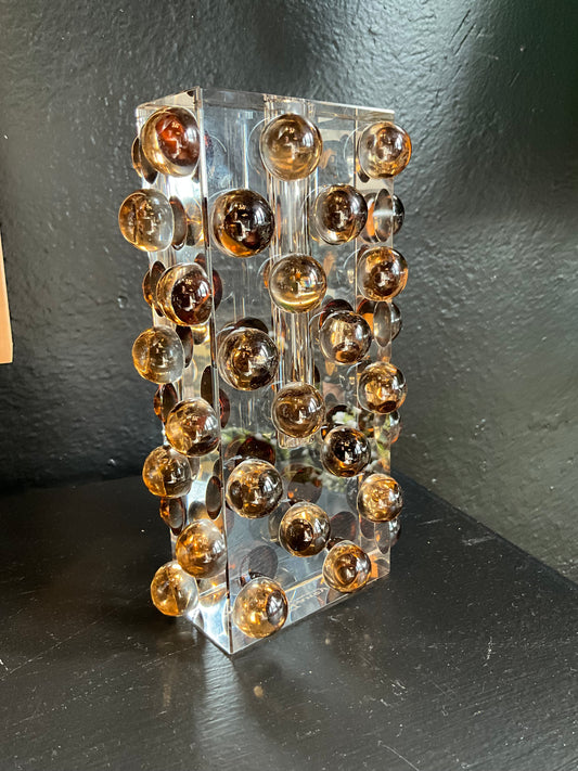 French transparent ball vase