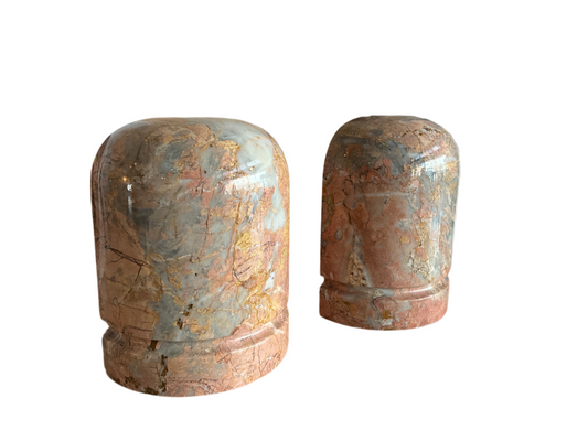 Pink Marble Book Ends