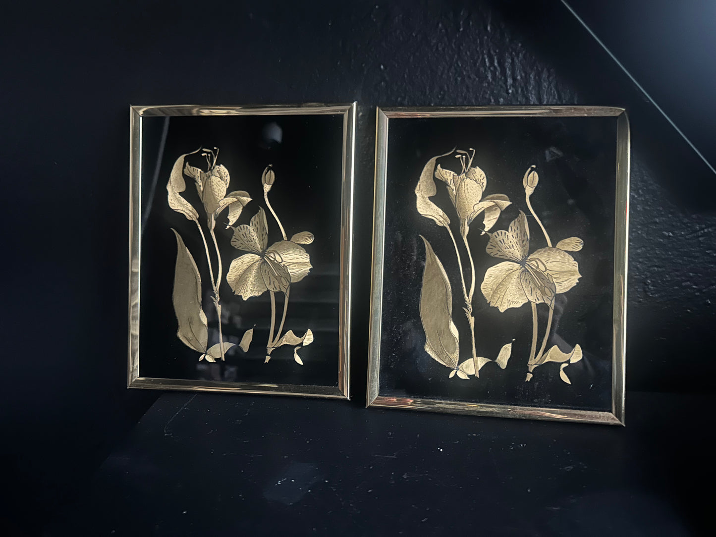 Gold Framed Floral Art