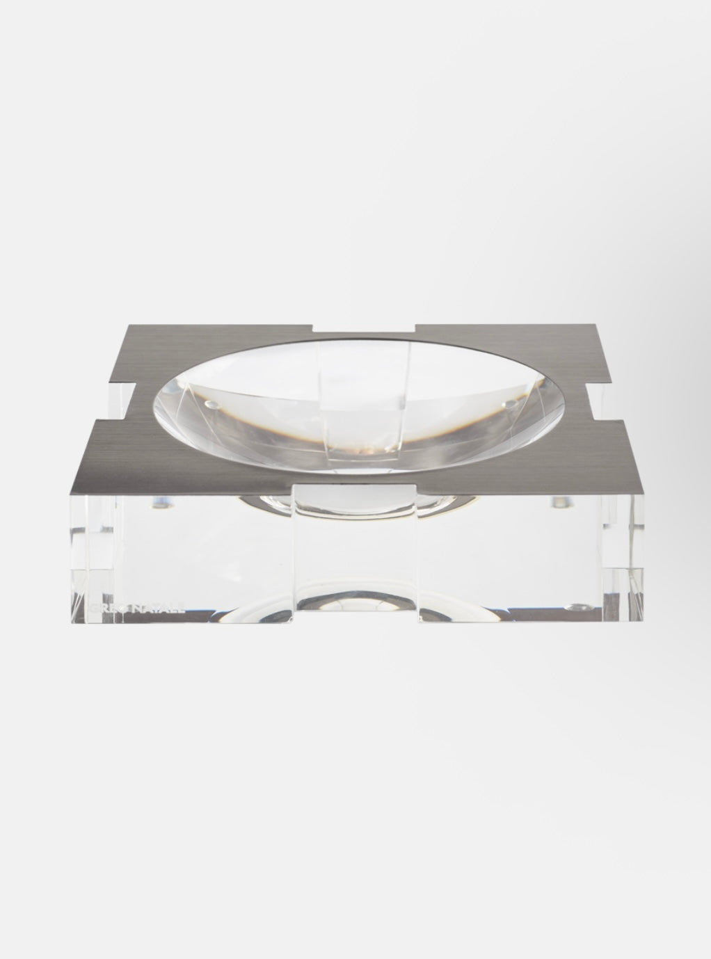 Carter Acrylic Bowl Brushed Platinum Large