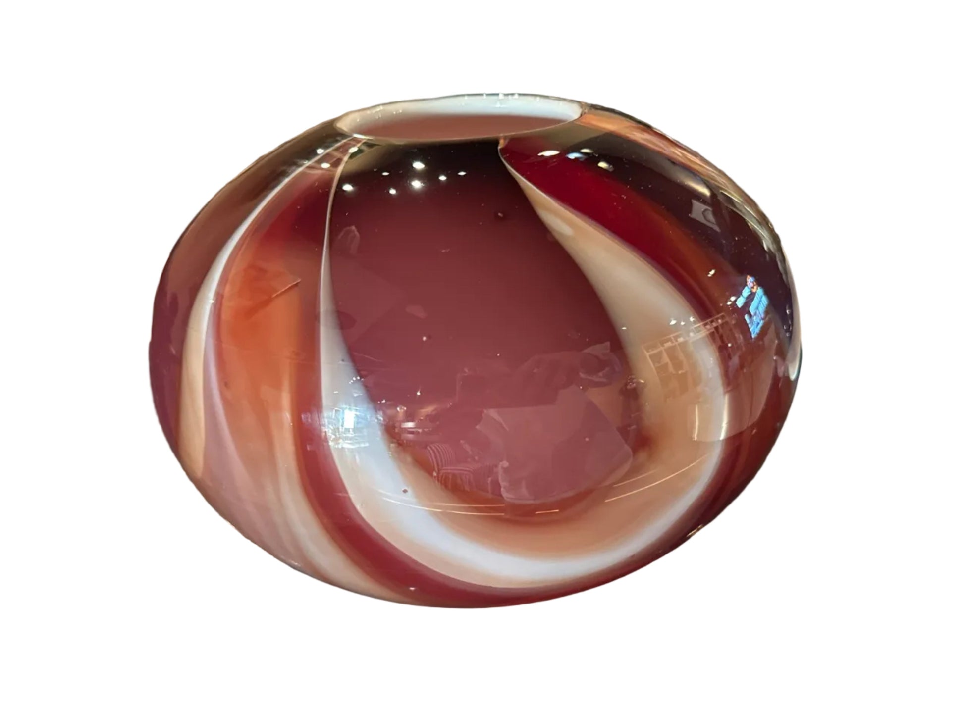 Maroon Swirl Vase