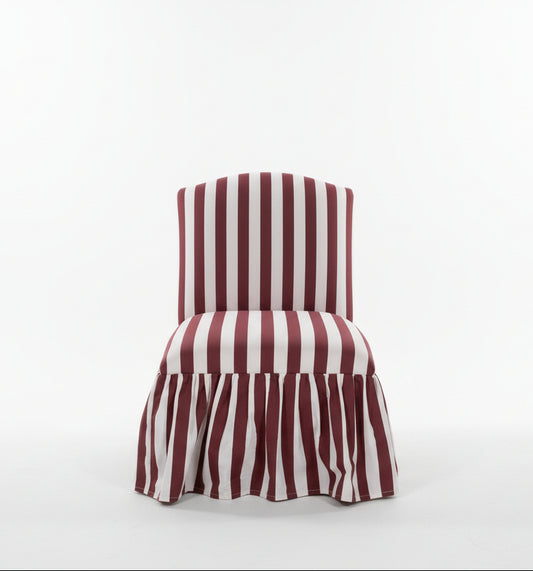 Striped fabric chair pink and fuchsia