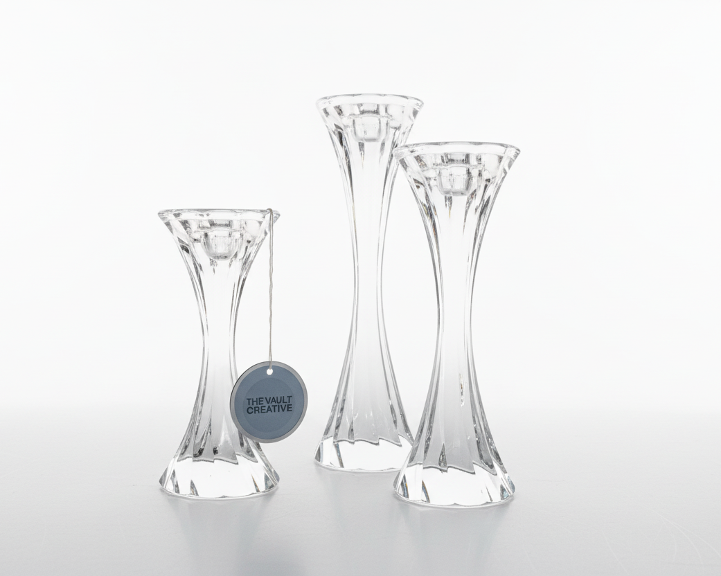 Twisted Crystal Candle Holders (set)