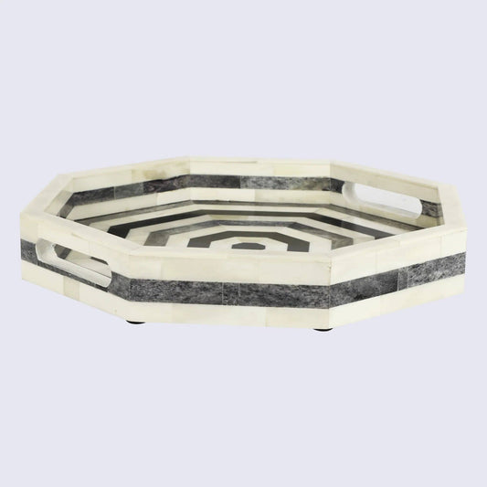 Bone Inlay Decorative Tray Athens Dionysis, 12x12