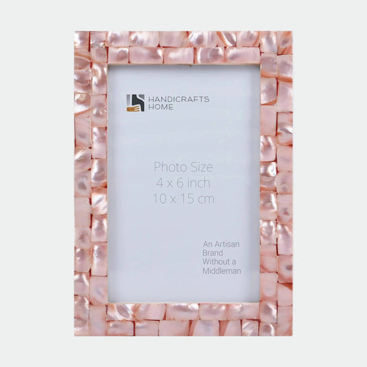 Mother of Pearl Picture Frame Pink, 3 Sizes