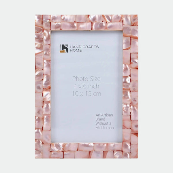 Mother of Pearl Picture Frame Pink, 3 Sizes