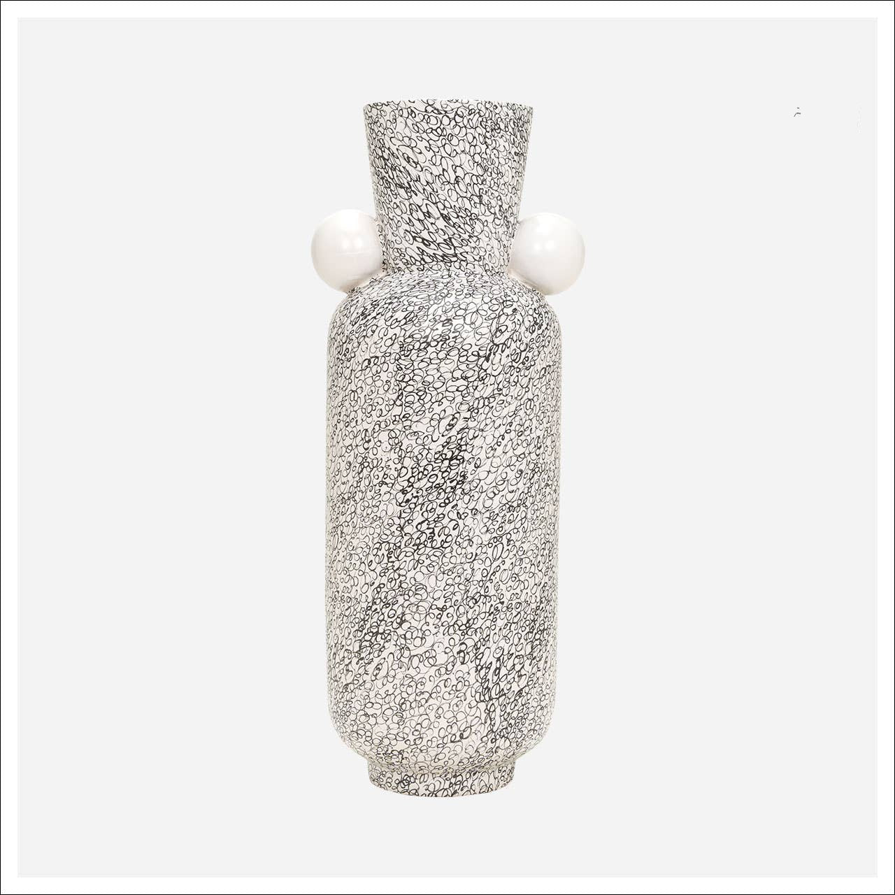 Kavana Decor Eridan Vase with a sleek, modern design in textured ceramic finish, ideal for home decor or floral arrangements.