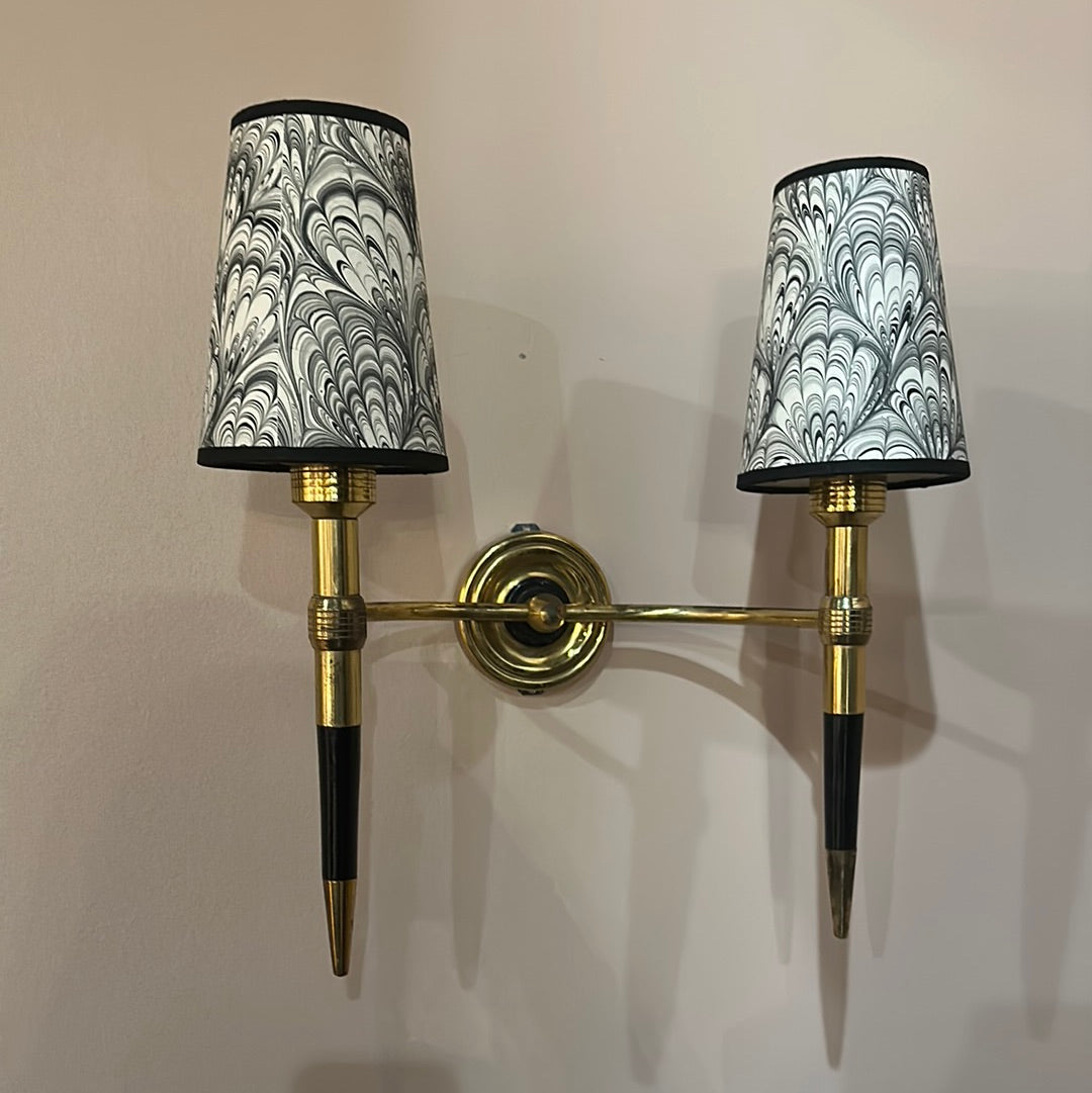 Custom Shades on Vintage Sconces