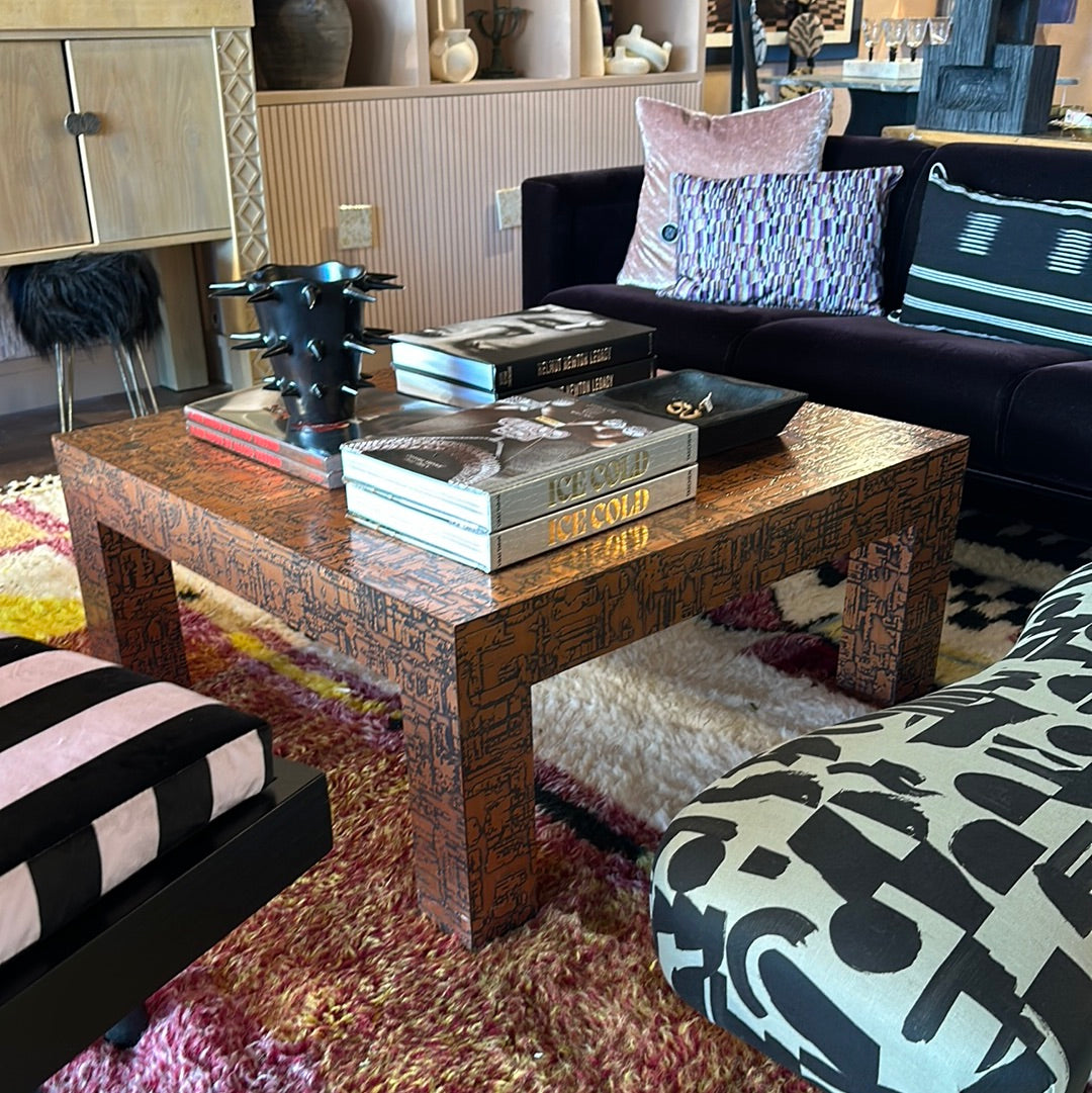 Copper coffee table