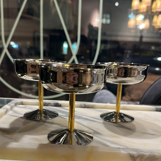 Silver Coupes and Spoons (set of 12)