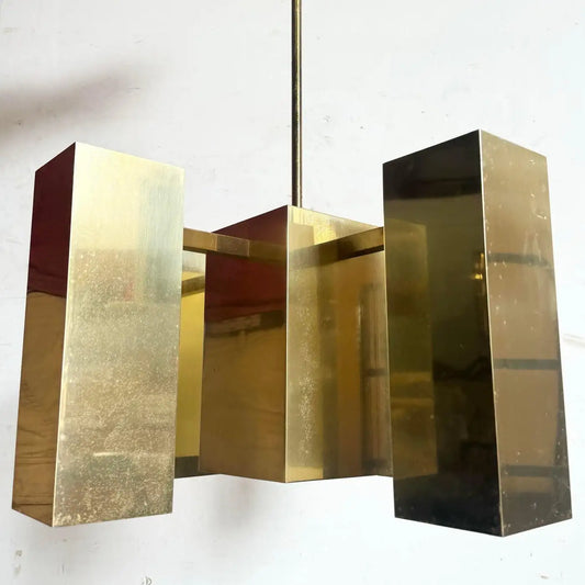 Mid Century Brass Chandelier